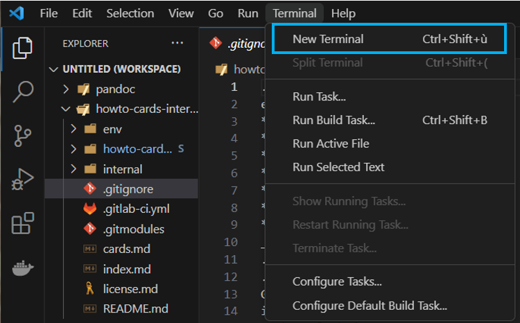 getting a terminal in VSCode